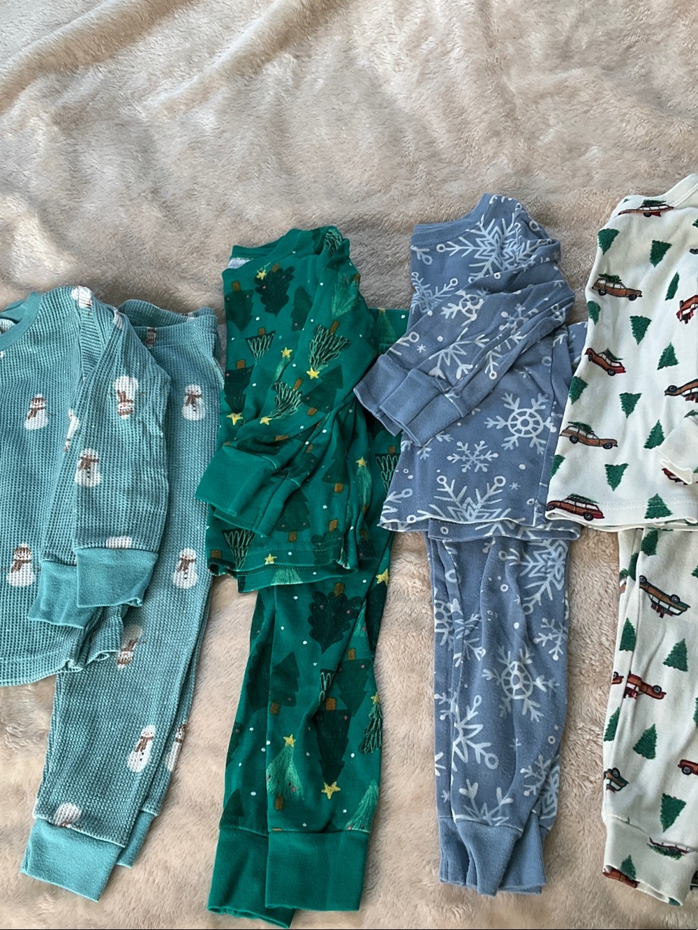 Toddler winter/holiday Pajama Sets- set of 4!